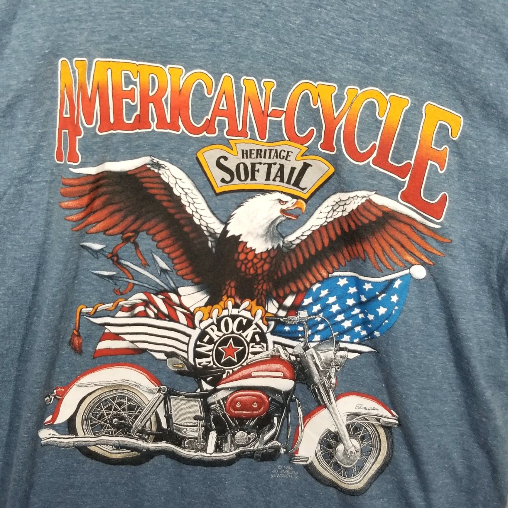 Vintage Vintage American Cycle Heritage Softail Shirt Mens Large Motorcycle Eagle 90s Size US L / EU 52-54 / 3 - 2 Thumbnail