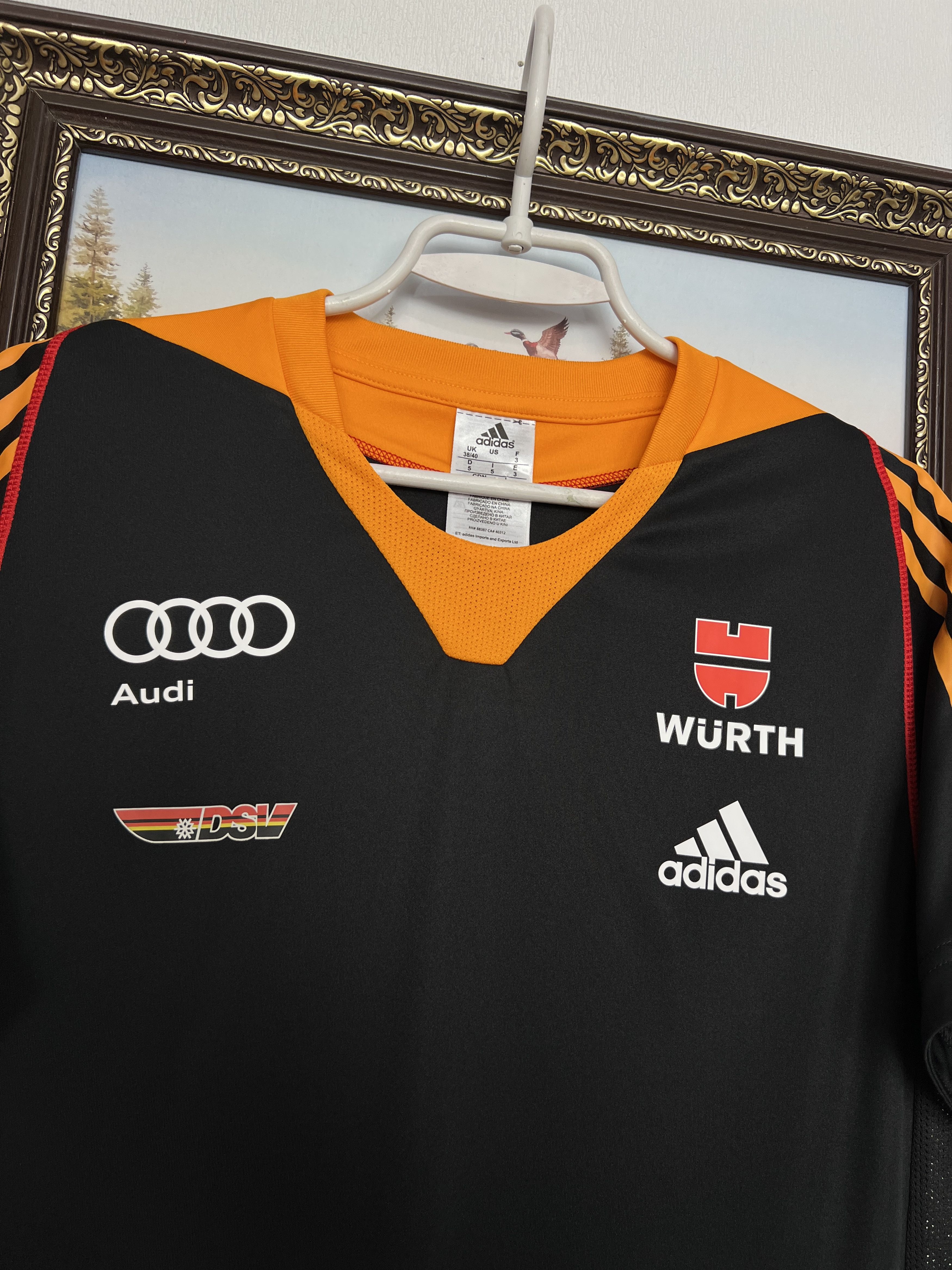 Adidas DSV Germany Olympics Ski Shirt Wurth Jersey Trikot National Size US L / EU 52-54 / 3 - 3 Thumbnail