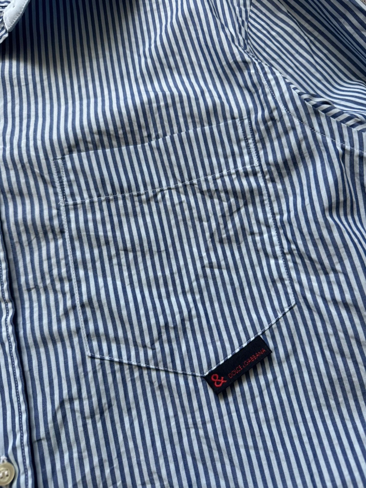 Dolce & Gabbana × Vintage Dolce & Gabbana M striped shirt button up polo long sleeve Size US M / EU 48-50 / 2 - 8 Thumbnail