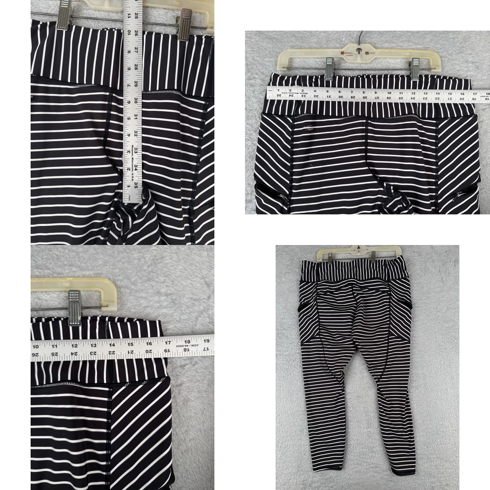 Athleta Athleta Pants Womens Extra Large Black White Contender 7/8 Tight Powerlift Read Size 40" / US 18 - 8 Thumbnail