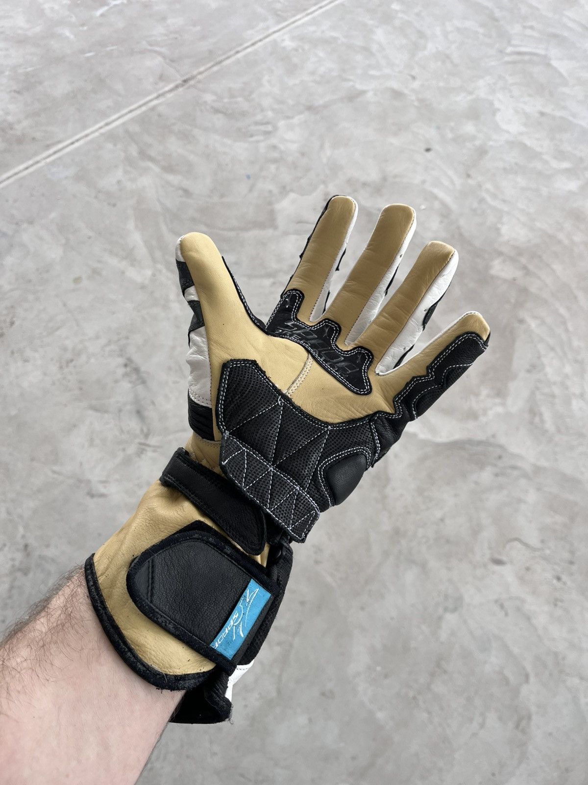 Other Vintage Spada Leather Motorcycle Gloves Carbon Inserts Y2K Size ONE SIZE - 2 Thumbnail