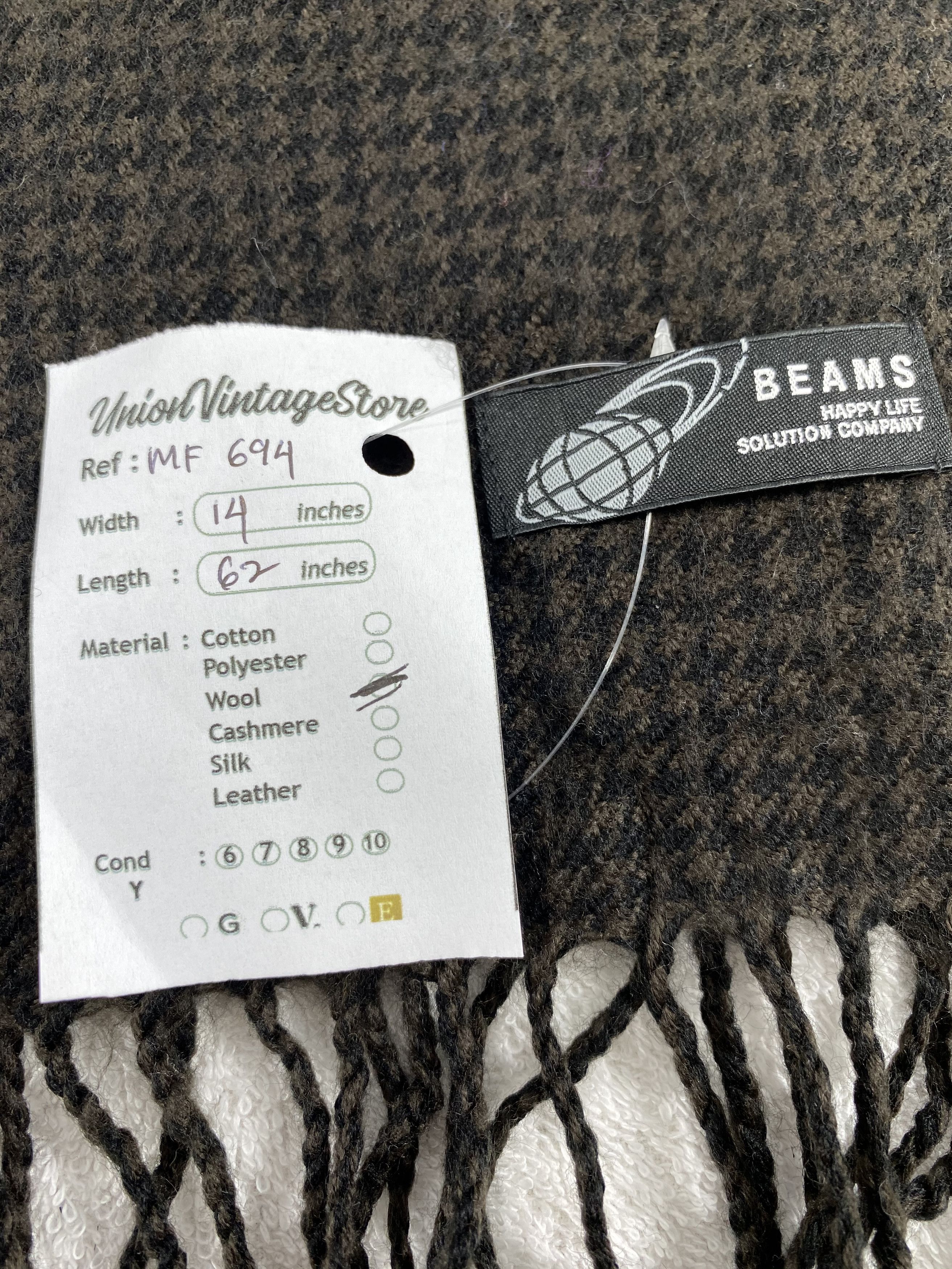 Beams Japan Vintage Beams Scarf/Muffler/Neckwear MF694 Size ONE SIZE - 4 Thumbnail