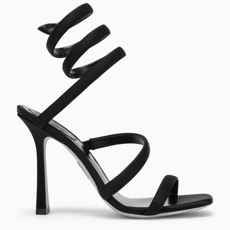 image of Rene Caovilla Cleo 105 Black Sandal, Women's (Size 8)