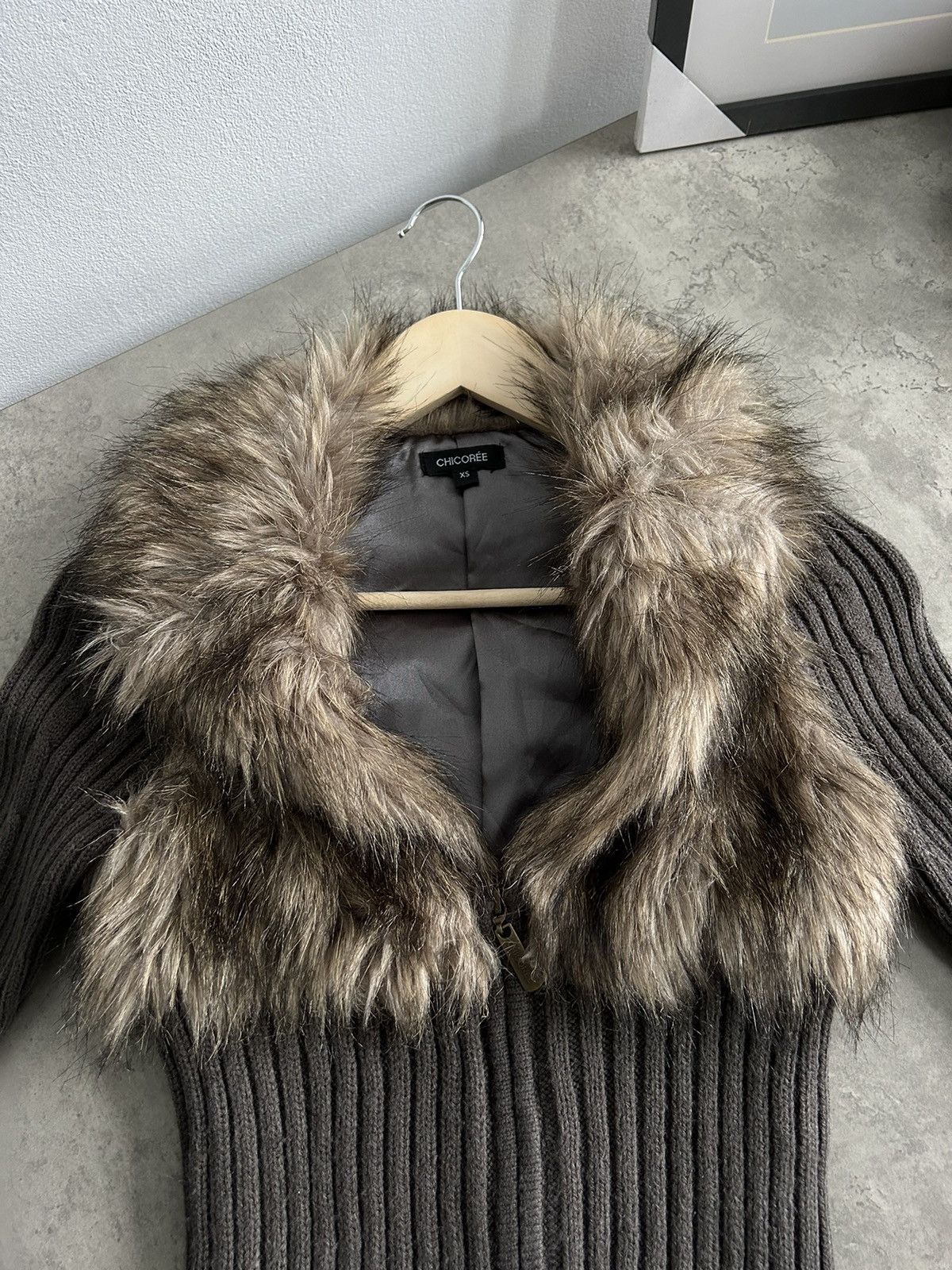 Vintage Beautiful Far Faux Zip Sweater Y2K Avant Garde Size XS / US 0-2 / IT 36-38 - 10 Thumbnail