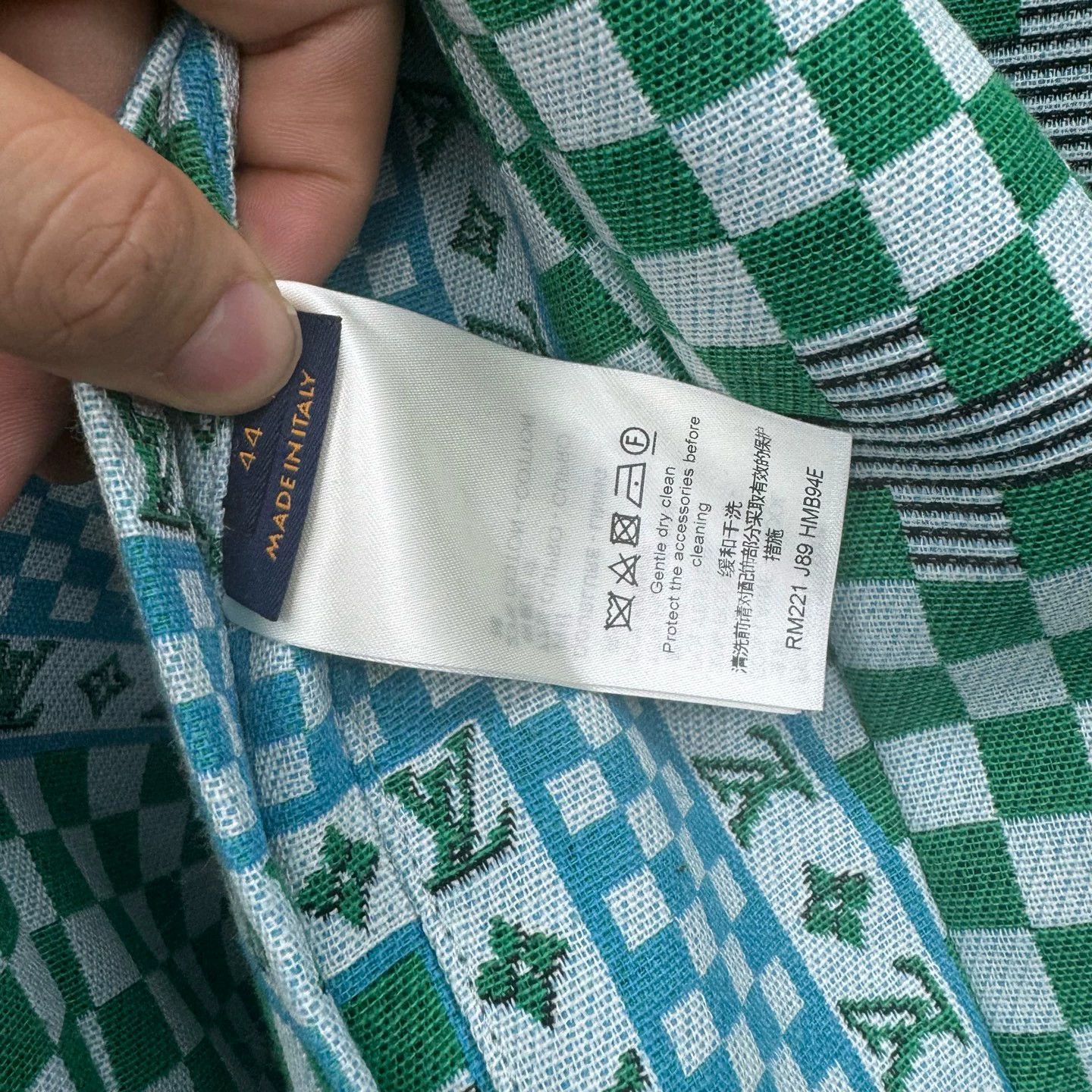 Louis Vuitton LV Green Checkered Zip Jacket - NewmSize 44, Celebrity Style Size US S / EU 44-46 / 1 - 6 Thumbnail