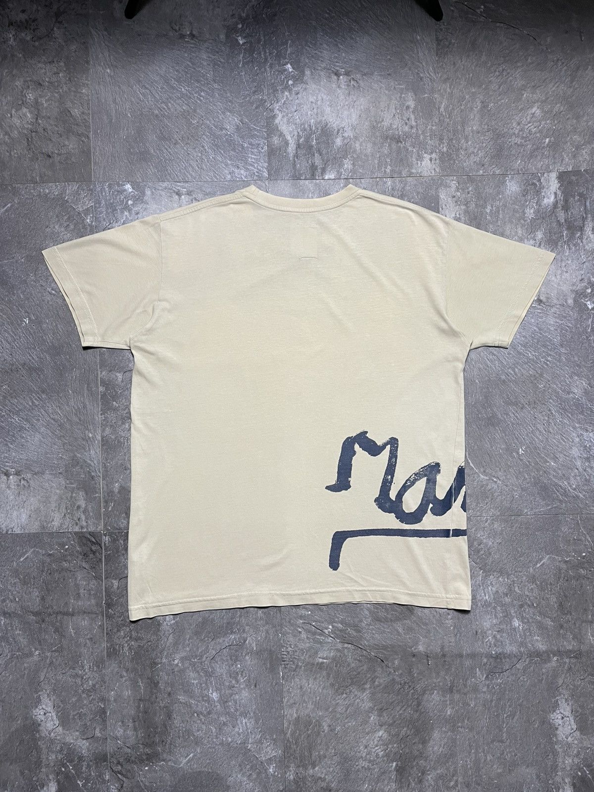 Mambo Mambo Big Logo Beige Vintage T-Shirt Size US L / EU 52-54 / 3 - 6 Thumbnail