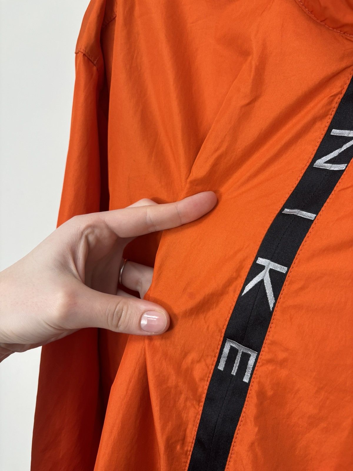 Nike Vintage 1990s Nike Y2K Orange Half Zip Windbreaker Jacket Size US M / EU 48-50 / 2 - 7 Thumbnail