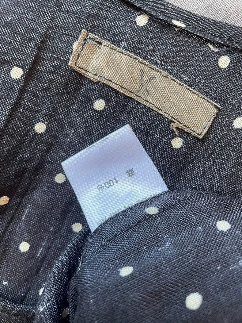Y's Y's size os 70s Hemp Label Black Polka-dot Water Jade Linen Size US M / EU 48-50 / 2 - 8 Thumbnail