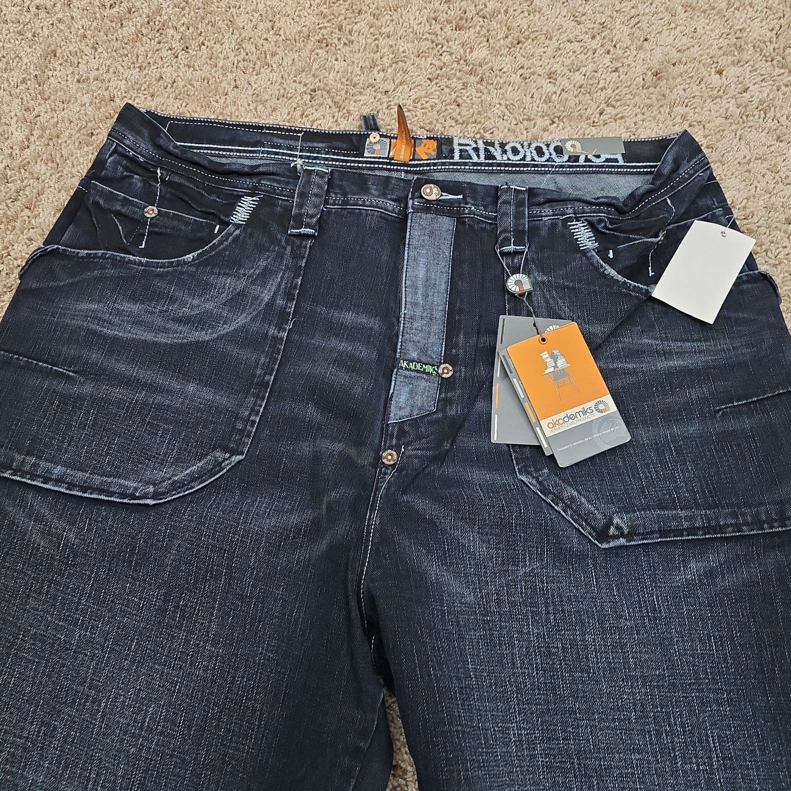 Akademiks Vintage Akademiks Baggy Wide Leg Pinkman Jeans 42x34 NWT Size US 42 / EU 58 - 6 Thumbnail