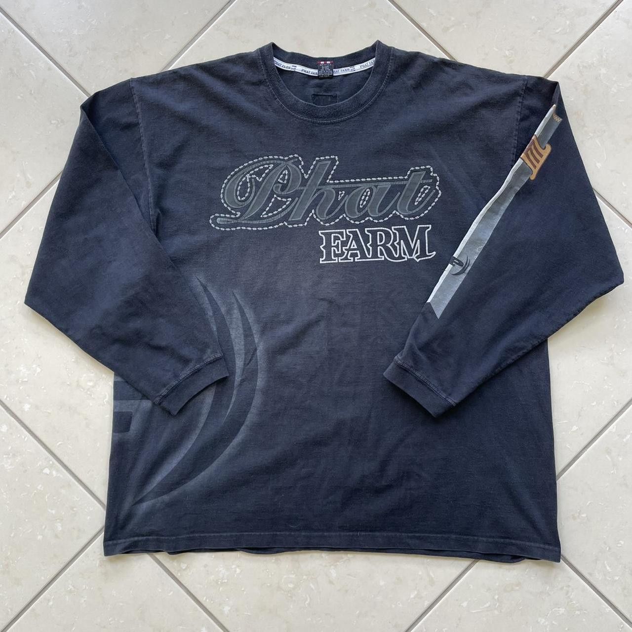 Phat Farm Vintage Y2K 90's Phat Farm Black Grunge Long Sleeve Shirt Size US XXL / EU 58 / 5 - 1 Thumbnail