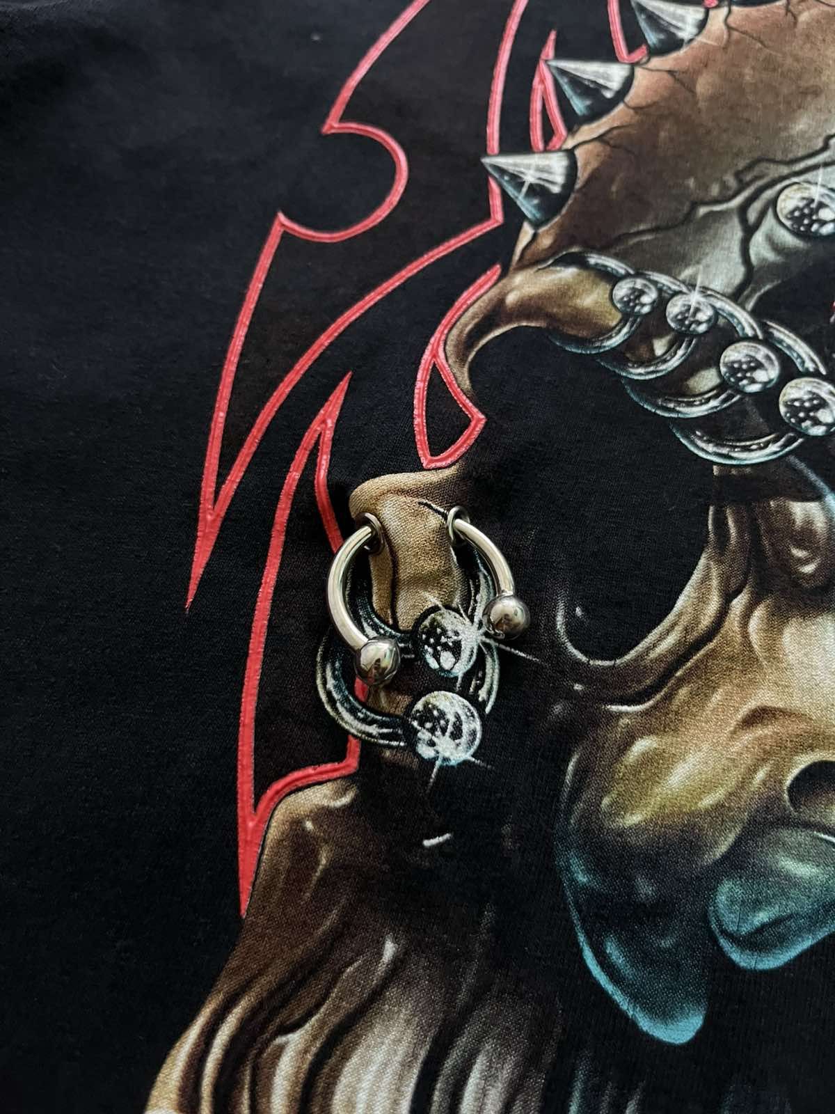 Vintage Vintage Rock Tee Skulls Dark Black Size US L / EU 52-54 / 3 - 3 Thumbnail