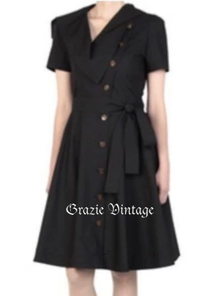 Vivienne Westwood Vivienne Westwood Symmetrical bow collar deformed dress Size S / US 4 / IT 40 - 2 Thumbnail