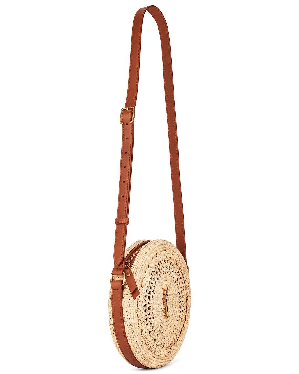 Saint Laurent Paris o1bcso1str0326 Size: OS/Round Raffia Bag in Natural/Beige Size ONE SIZE - 3 Thumbnail