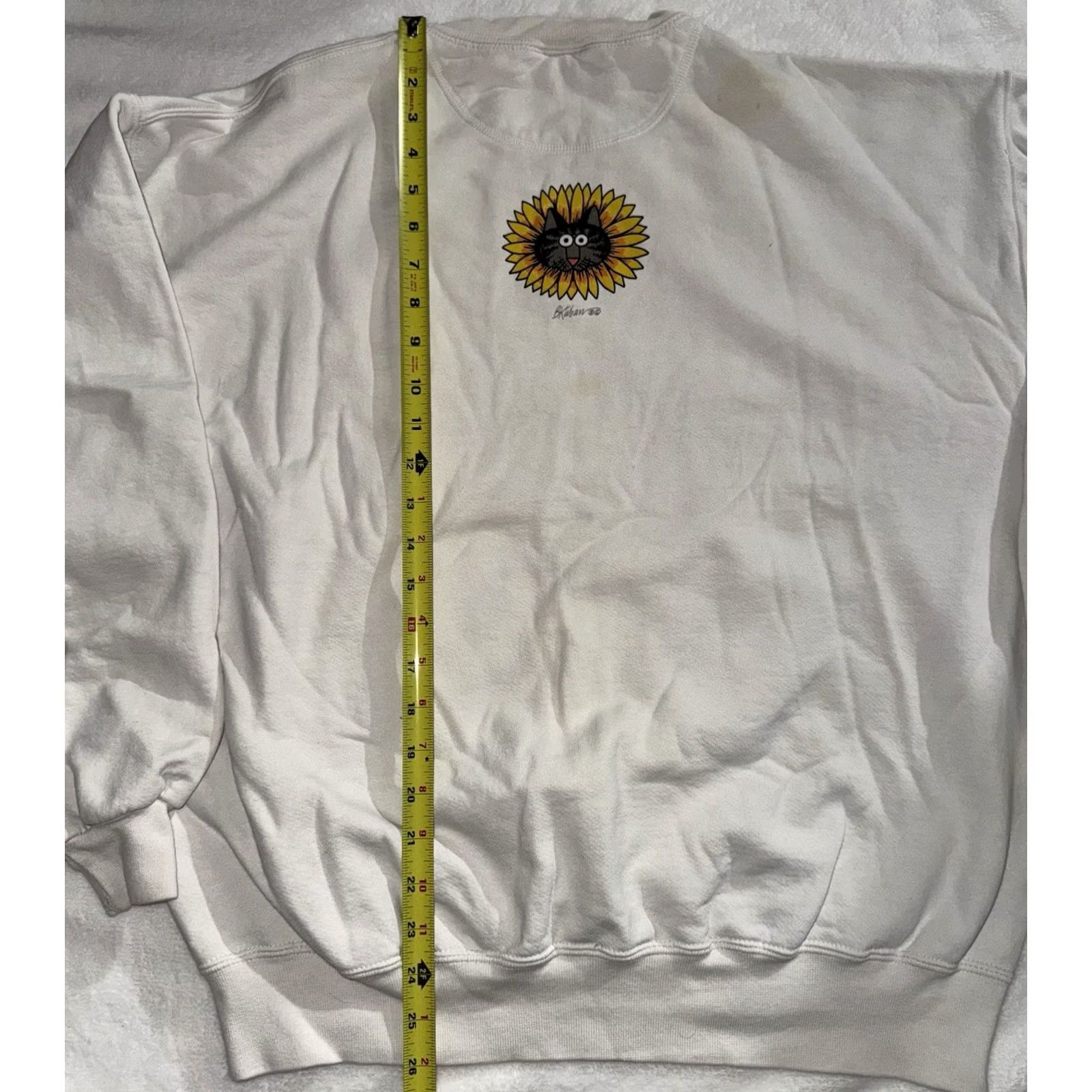 Vintage VINTAGE Crazy Shirts B Kliban Cat Sunflower Hawaii Crewneck Large White Long Sleeve Adult Mens Womens Size L / US 10 / IT 46 - 5 Thumbnail