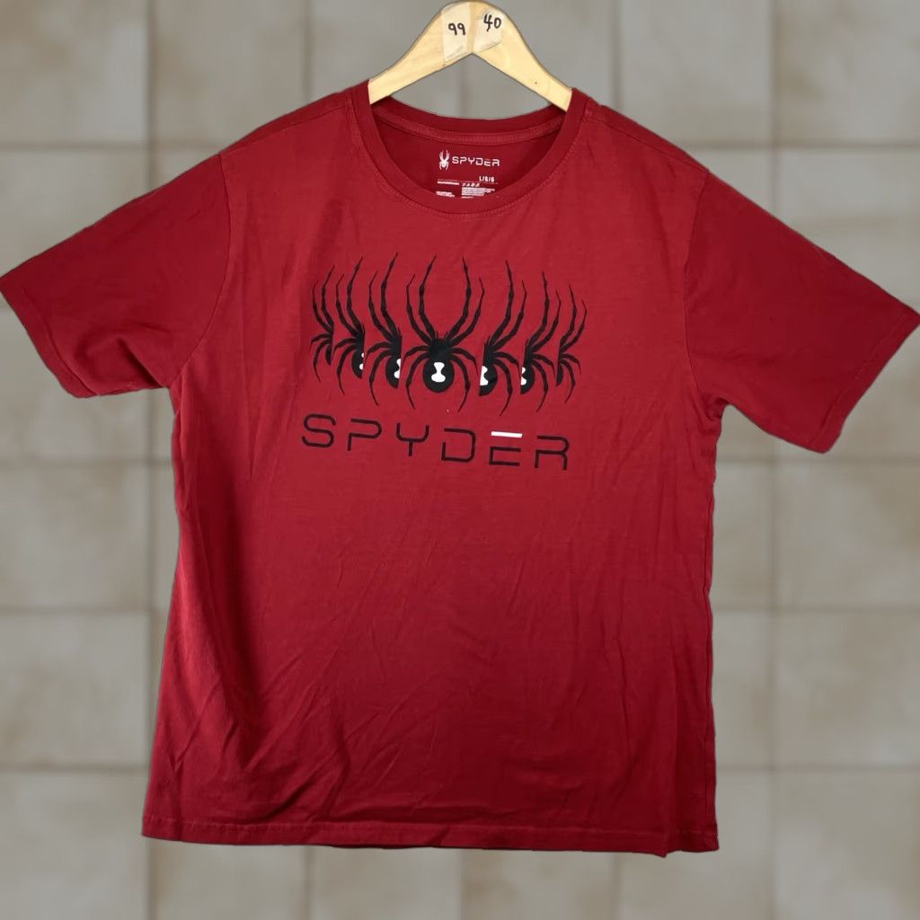 Spyder Spyder T-Shirt Men Large Red Graphic Print Crew Neck Short Sleeve Lightweight Breathable Casual Top Regular Fit Size US L / EU 52-54 / 3 - 1 Thumbnail