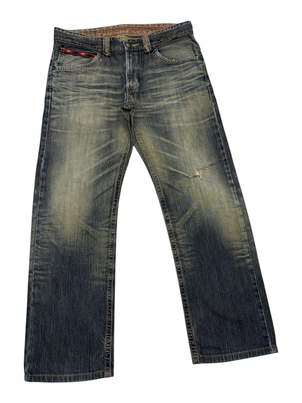 Kapital 🔥EDWIN EXCLUSIVE VINTAGE MUD WASH RUSTY JEANS DISTRESSED Size US 34 / EU 50 - 3 Thumbnail