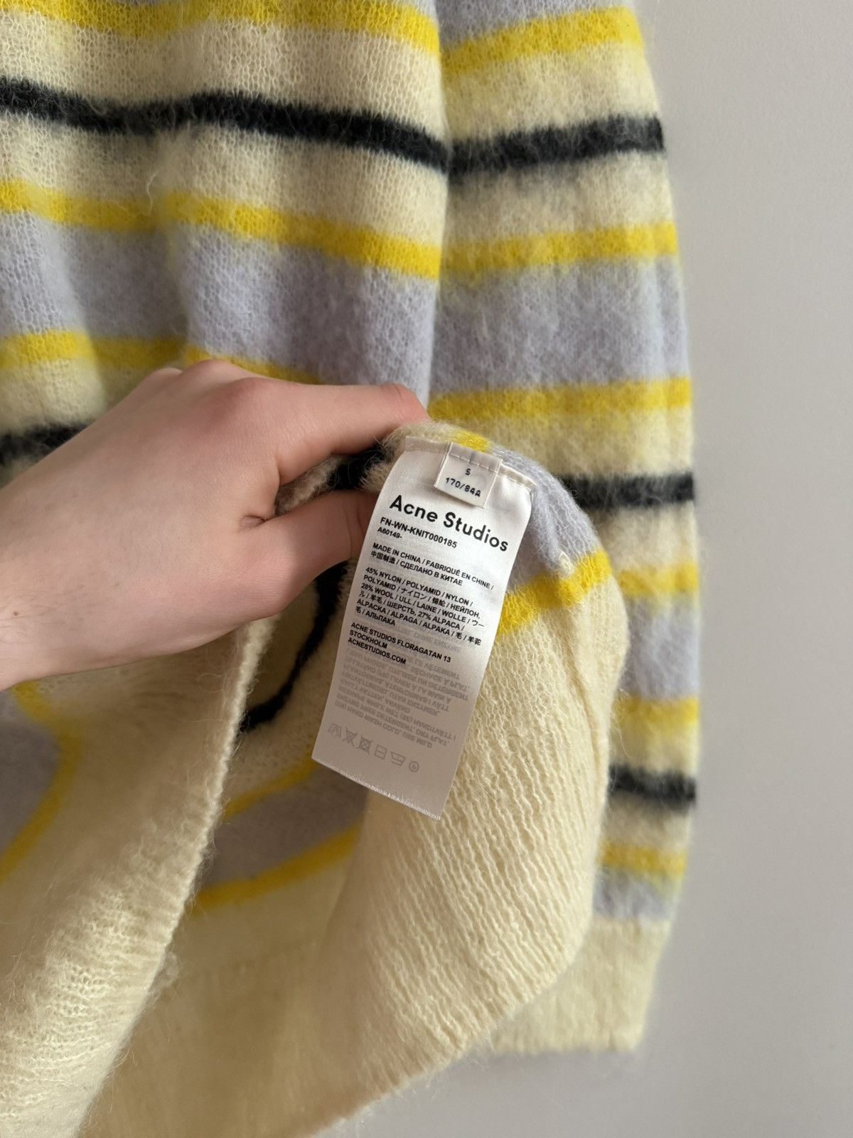 Acne Studios Acne Studios Alpaca Wool Striped Knit Sweater Size S / US 4 / IT 40 - 6 Thumbnail