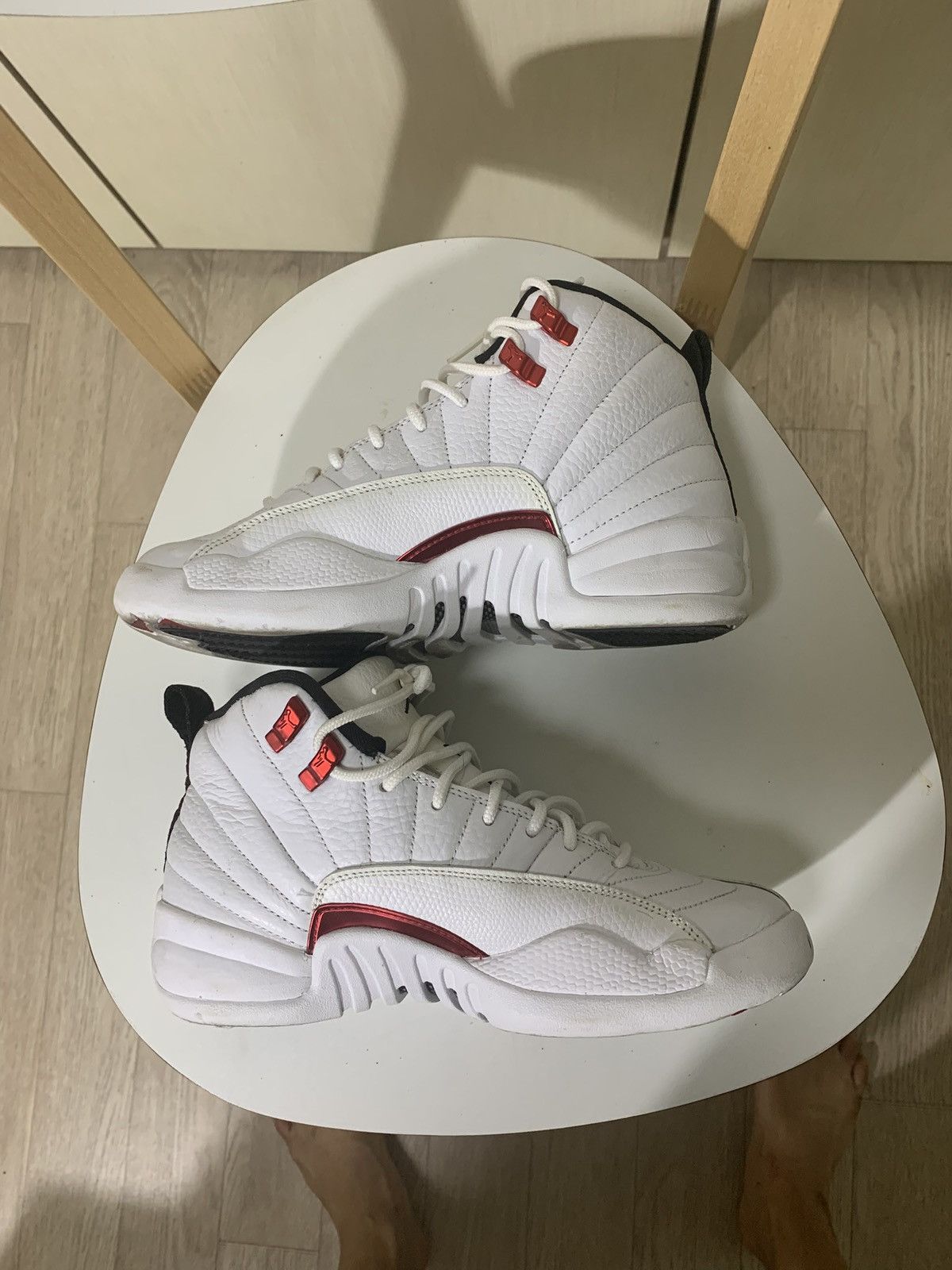 Nike Nike Air Jordan 12 Retro Twist White Red Size 5.5 Size US 5.5 / EU 38 - 1 Thumbnail