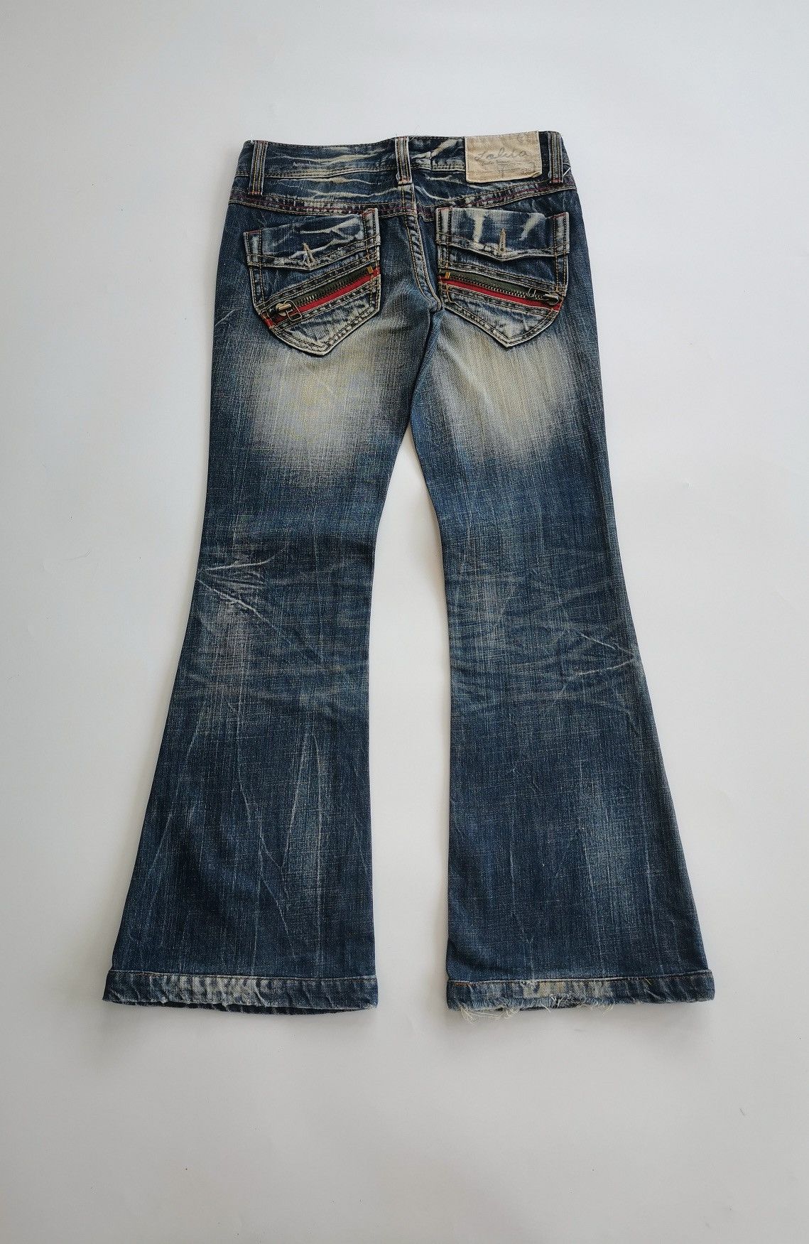 Japanese Brand Bootcut Mudwash Lolita Denim Jeans Size 28" / US 6 / IT 42 - 4 Thumbnail