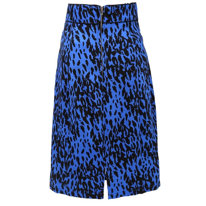 Other Pencil skirt vintage style leopard print blue skirts Size 32" / US 10 / IT 46 - 2 Thumbnail