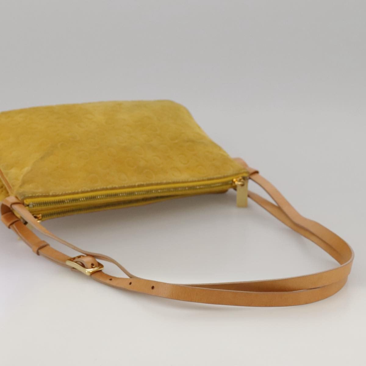 Celine CELINE C Macadam Canvas Shoulder Bag Yellow Size ONE SIZE - 7 Thumbnail