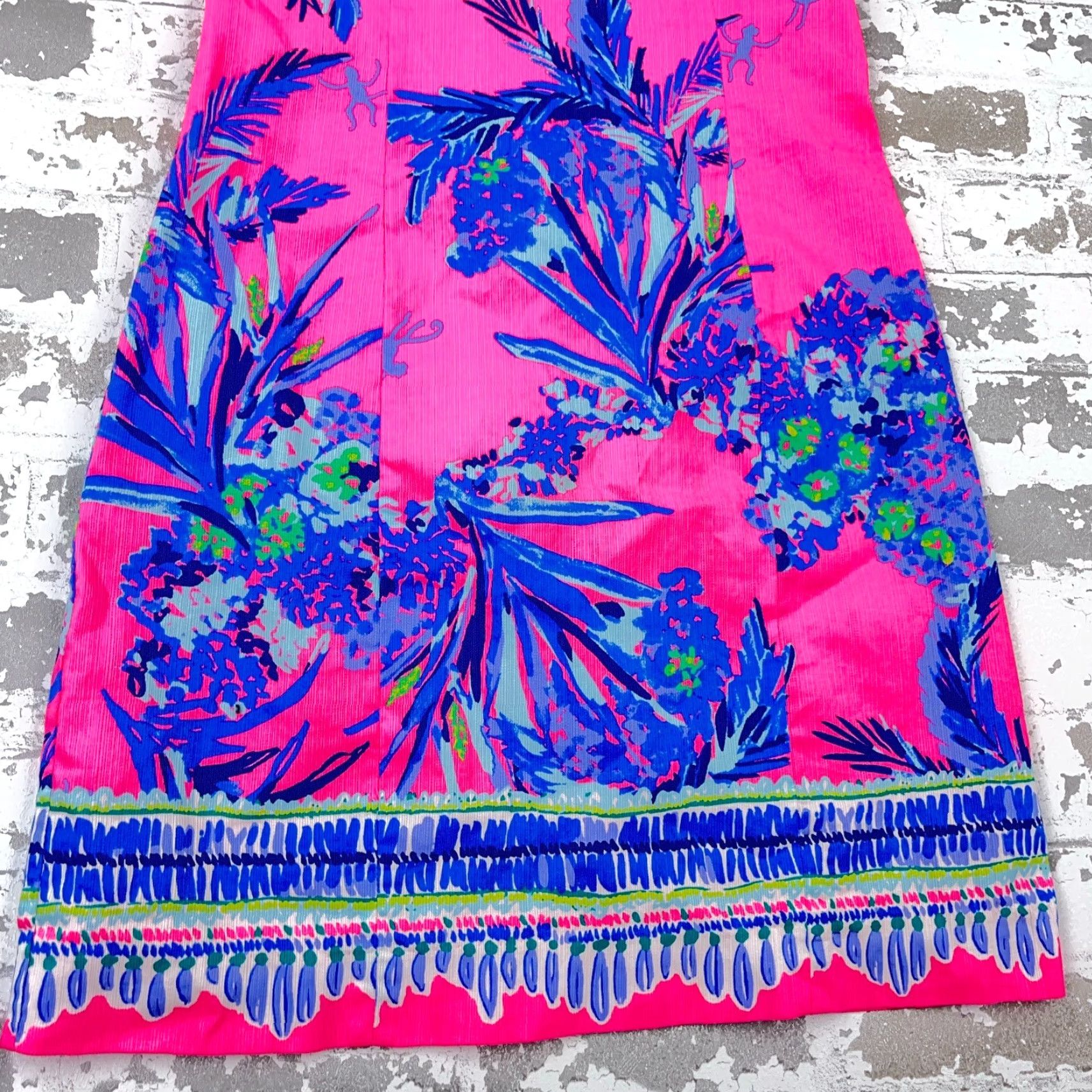 Lilly Pulitzer Lilly Pulitzer Shift Dress Size 2 Pink Monkeys Palm Tree Sleeveless V-Neck Tropical Womens Size XS / US 0-2 / IT 36-38 - 3 Thumbnail