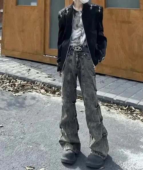 Other Y2k Cargo Flared Stack Jeans Wide Leg Bootcut Stacked Size US 32 / EU 48 - 4 Thumbnail
