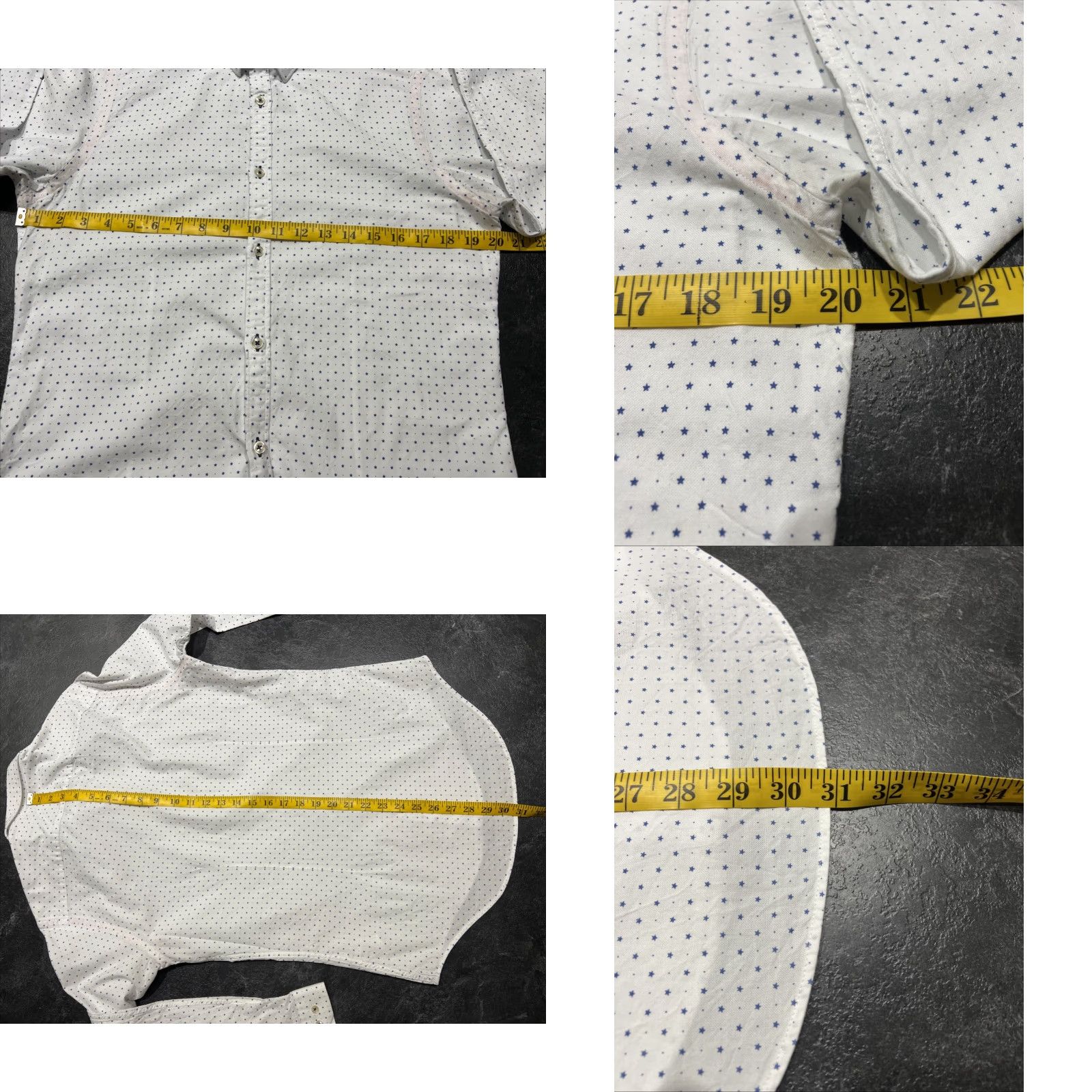 Zara VINTAGE Zara Men Slim Fit Shirt Long Sleeve Button-Down Polka Dot White Blue Casual Business Formal M Size US M / EU 48-50 / 2 - 8 Thumbnail