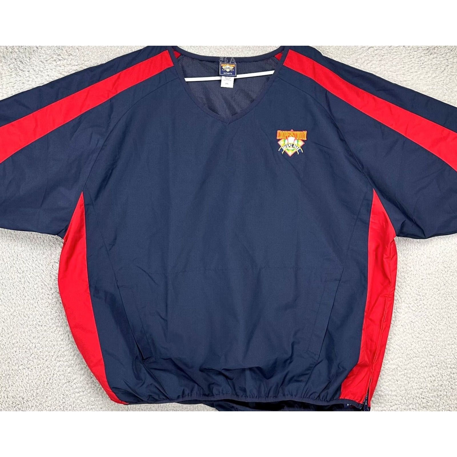 Vintage Cooperstown Jacket Mens 2XL Navy Red Windbreaker Lightweight Vented Pullover Size US XXL / EU 58 / 5 - 2 Thumbnail