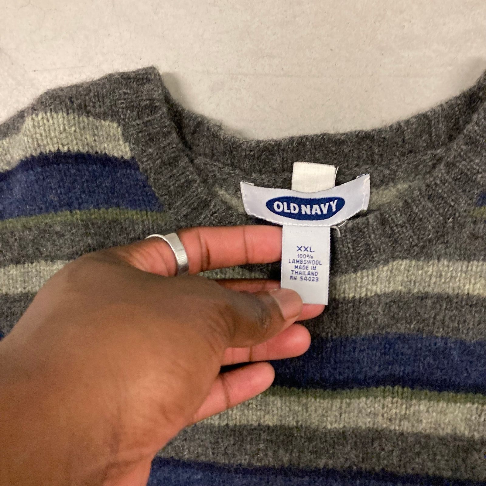 Old Navy × Vintage Y2K striped old navy sweater Size US XXL / EU 58 / 5 - 3 Thumbnail