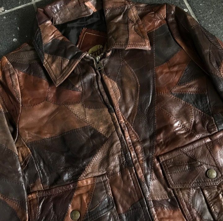 Hysteric Glamour Vintage Hysteric Glamour Patchwork Leather Jacket Size XS / US 0-2 / IT 36-38 - 2 Thumbnail