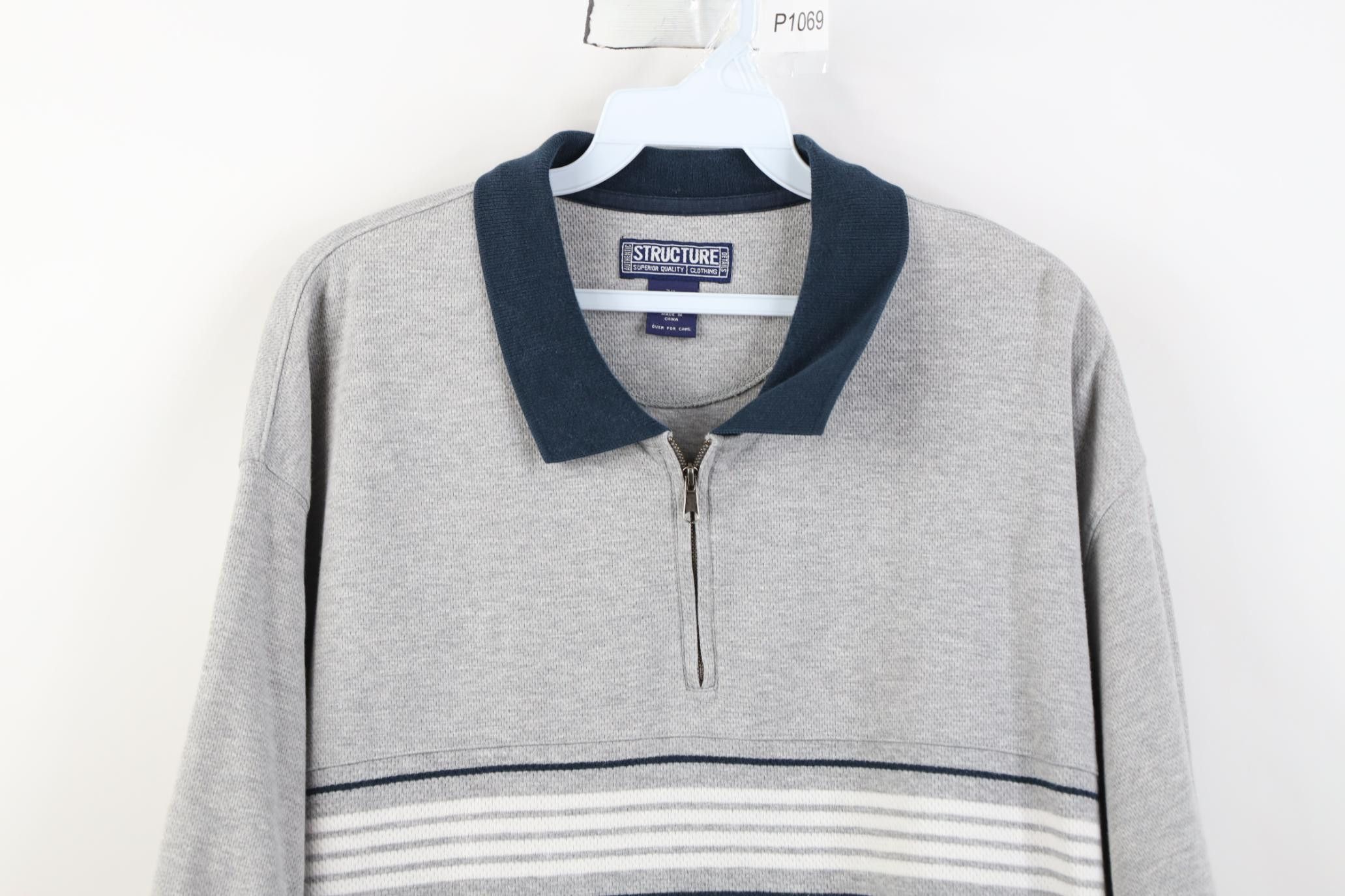 Vintage Vintage 90s Streetwear Knit 1/4 Zip Collared Polo Shirt Size US XL / EU 56 / 4 - 2 Thumbnail