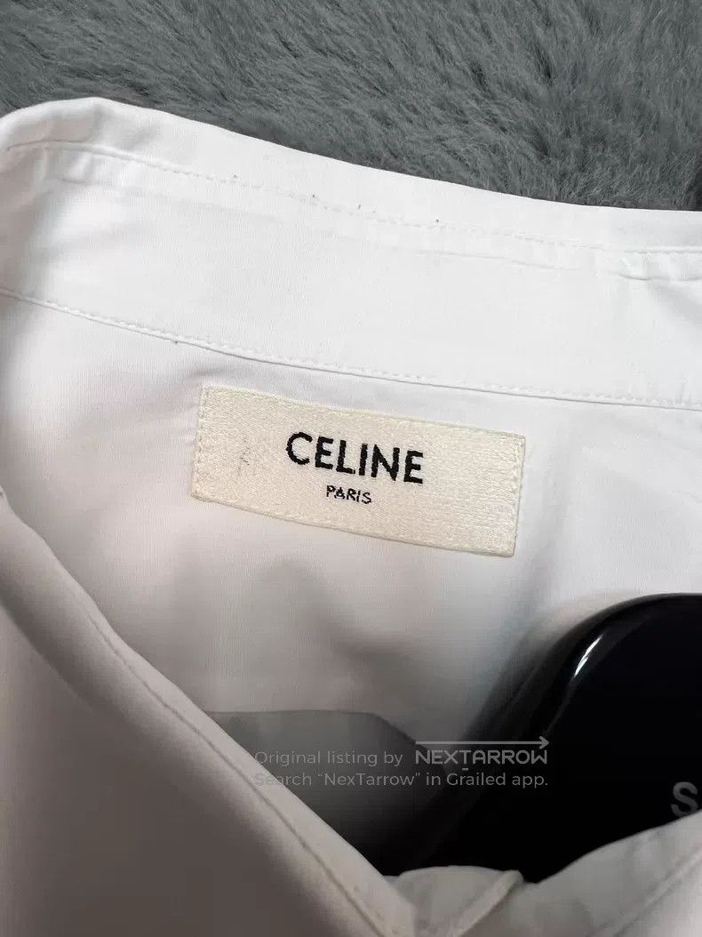Celine CELINE White Shirt i Size S / US 4 / IT 40 - 3 Thumbnail