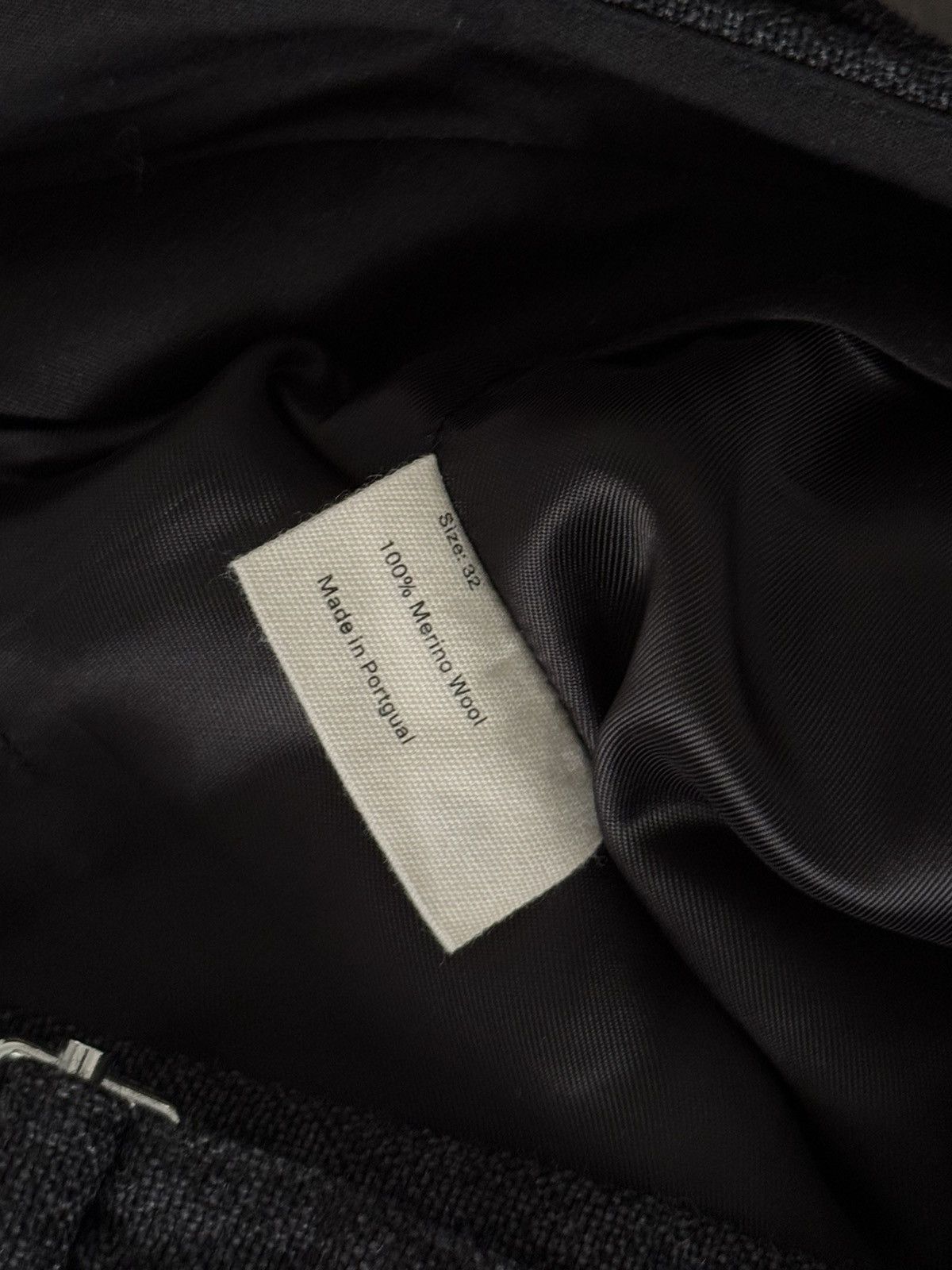 Bode Bode Charcoal Thornproof Pleated Trousers Size 42R - 3 Thumbnail