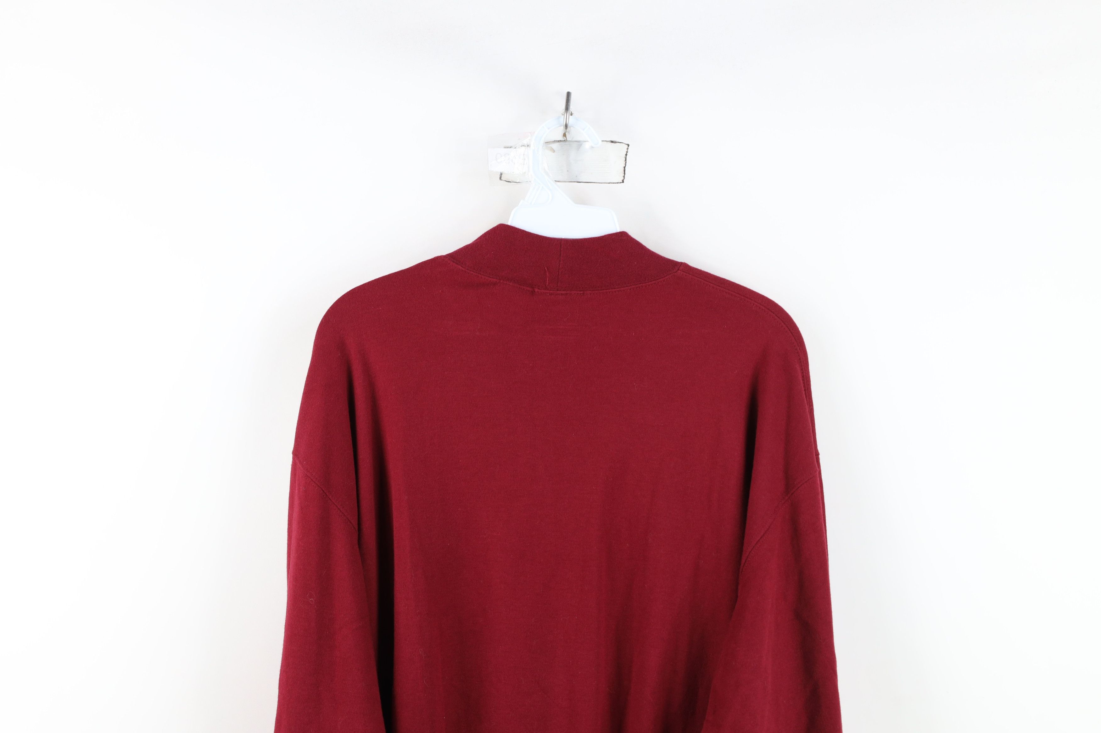 Eddie Bauer Vintage 90s Eddie Bauer Mock Neck Long Sleeve T-Shirt Red Size US XL / EU 56 / 4 - 11 Thumbnail