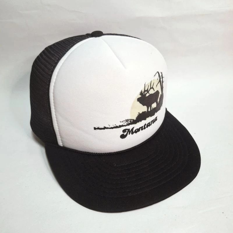 Montane × Vintage Montana SnapBack Vintage Hat – Black & White Mesh Adjustable Size ONE SIZE - 3 Thumbnail