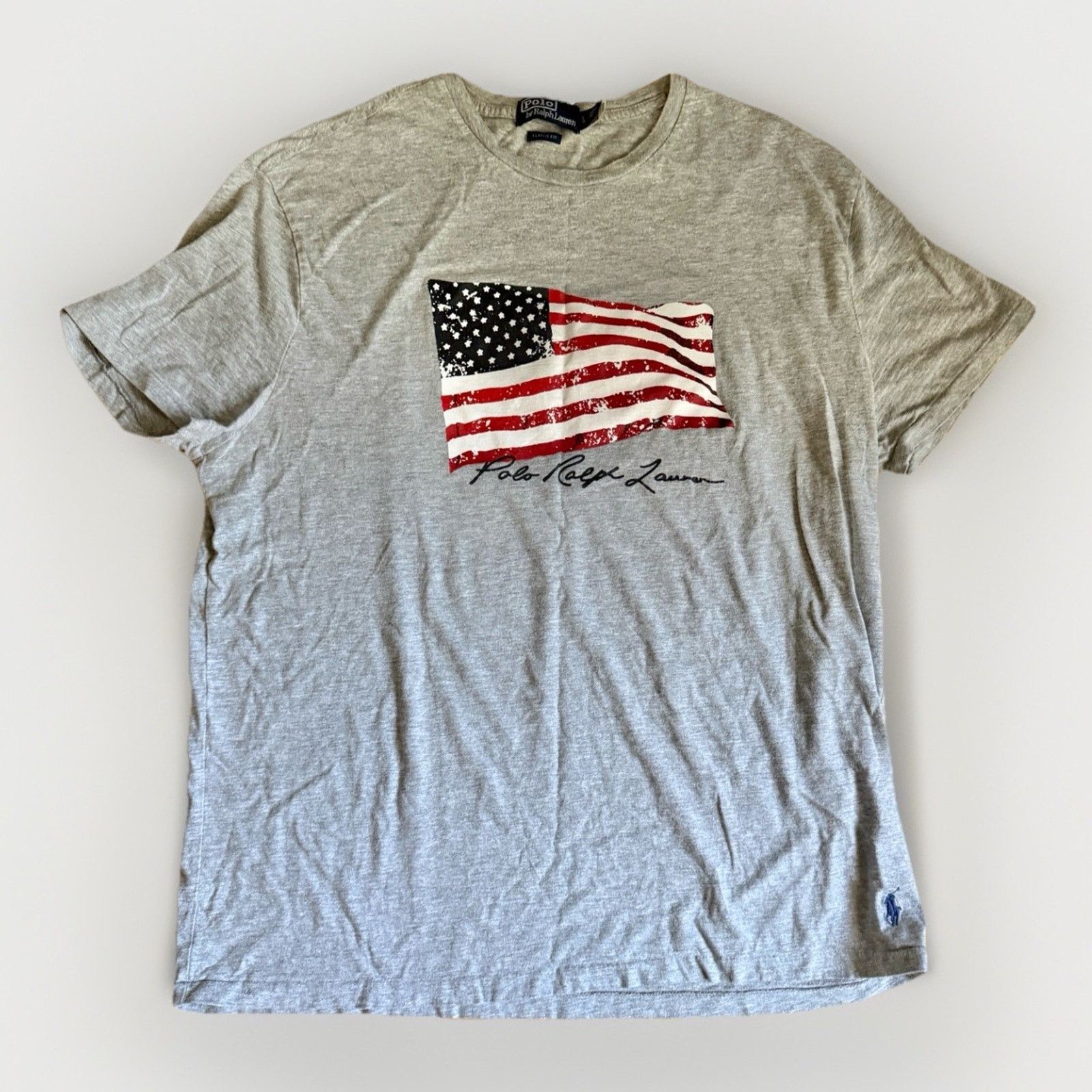 Ralph Lauren Vintage Polo American Flag Shirt Mens L Grey Ralph Lauren Size US L / EU 52-54 / 3 - 1 Thumbnail