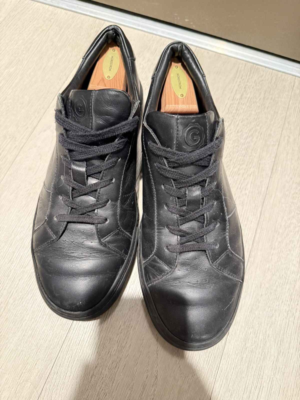 Greats The Royale Leather Sneakers - Triple Black Size US 10.5 / EU 43-44 - 2 Thumbnail