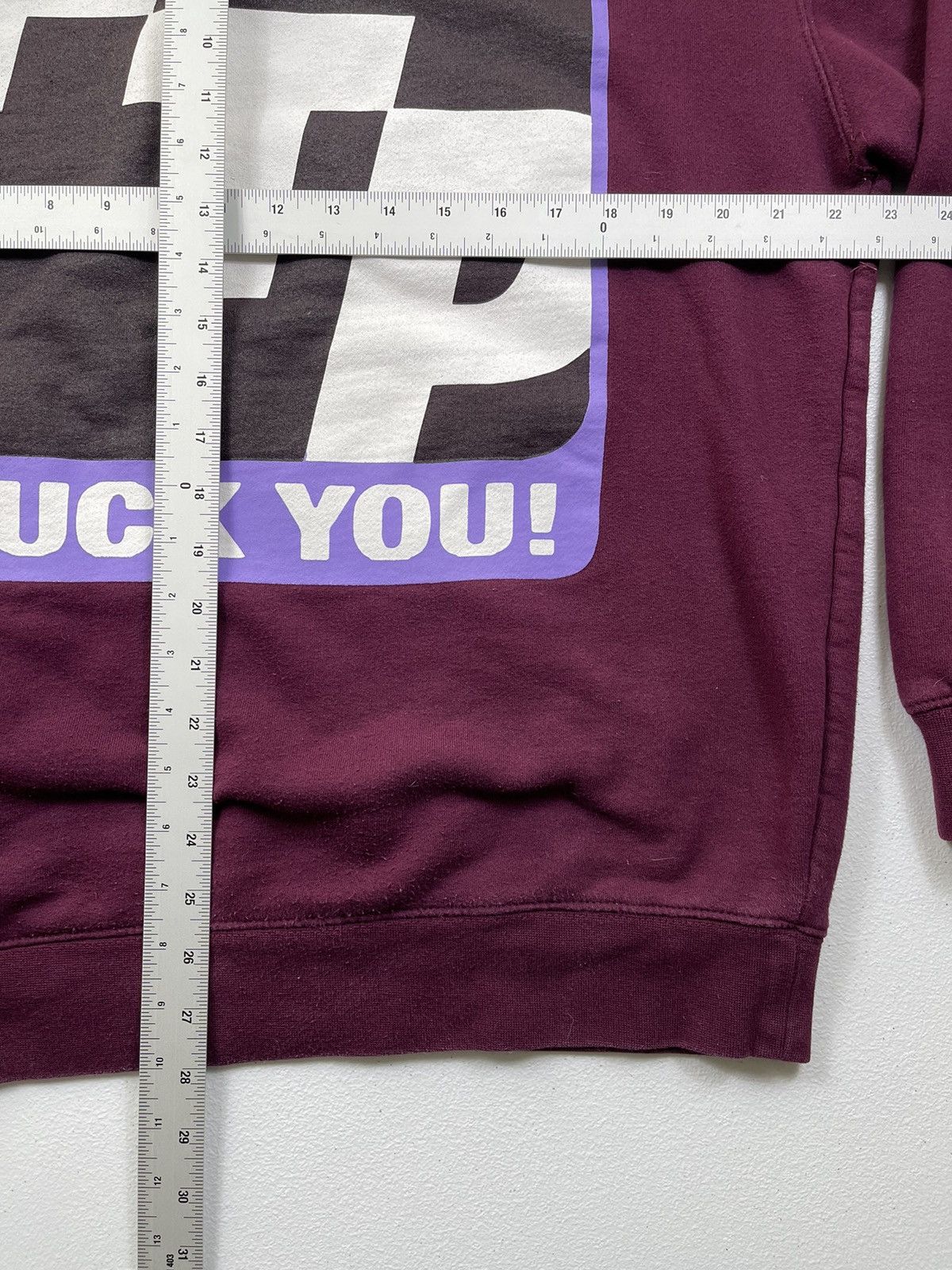 Fuck The Population × G59 Records FTP Fuck You Hoodie Burgundy Streetwear Skate Sweatshirt Size US L / EU 52-54 / 3 - 7 Thumbnail