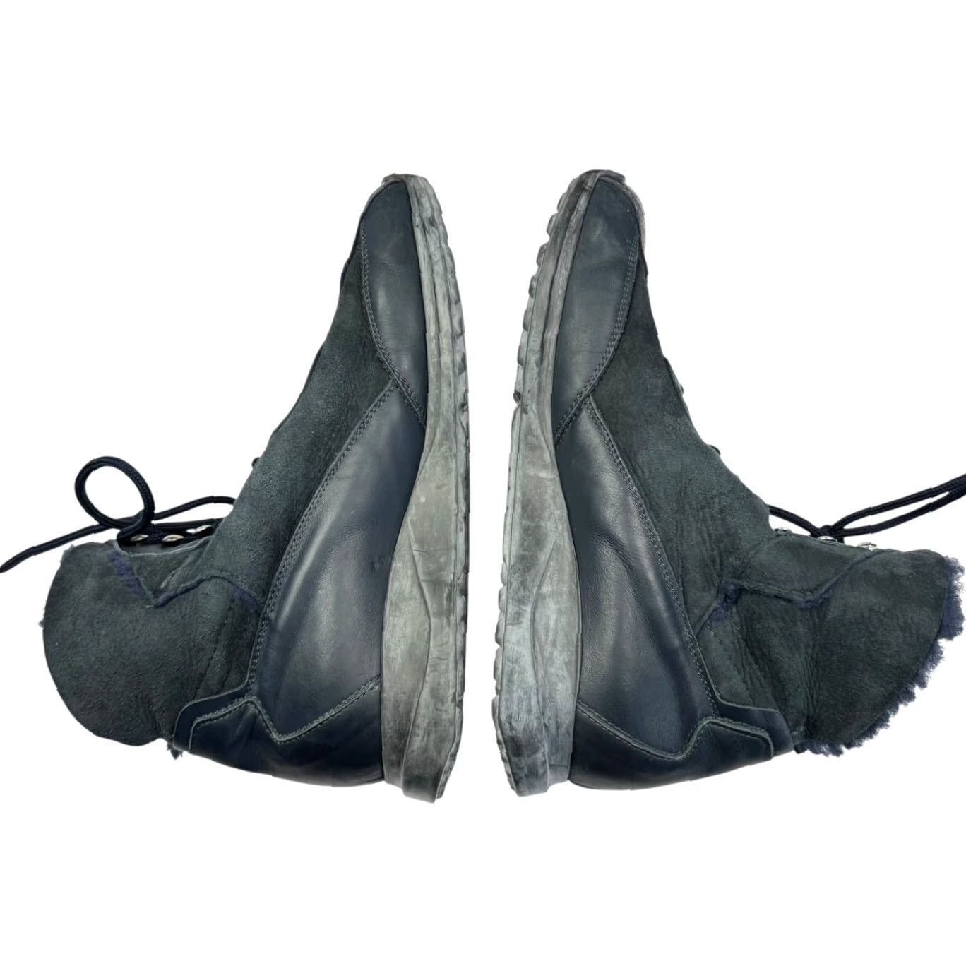 Vintage Mauri Leather High Top Boots Men Black 42 EU 9.5 US Sherpa Lined Italy Leather Boots Combat / Military Size 42 EU 9.5 US Mens Size US M / EU 48-50 / 2 - 4 Thumbnail