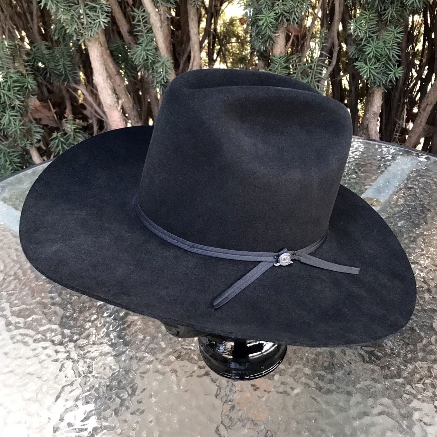 FELT Charlie 1 Horse Black Western Rodeo Horseshoe Ribbon Band 4x Fur Felt Hat 7 Mens Womens Unisex Cowboy Hat Size ONE SIZE - 2 Thumbnail