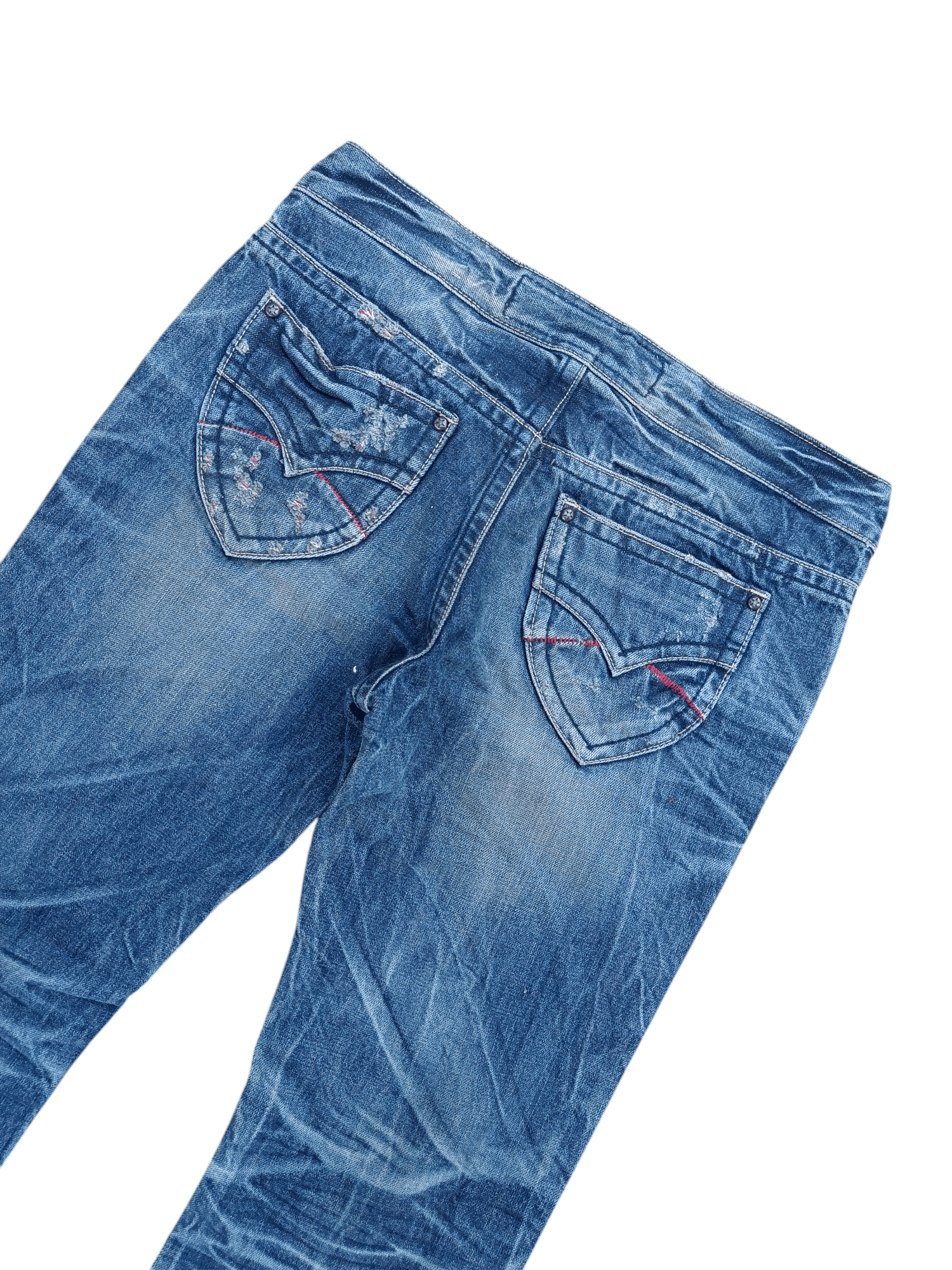 If Six Was Nine × Jean × Tornado Mart VTG Flare Jeans Japan Redpepper Distressed Whiskers Denim Size US 35 - 5 Thumbnail