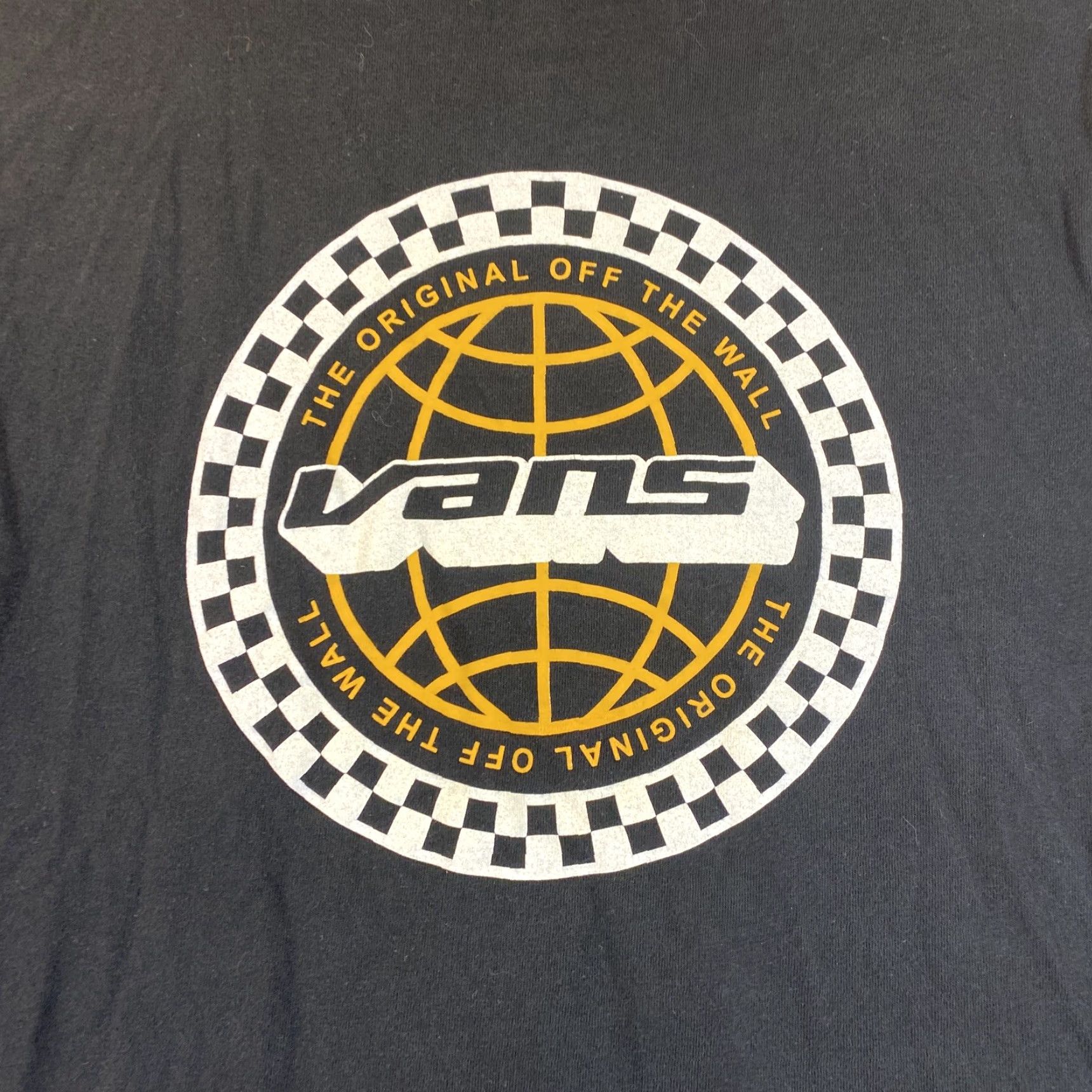 Vans Vans Globe Logo T-Shirt Men USA Size M Black 70-10 3D 90s Crew Neck Short Sleeve Cotton Preshrunk Regular Size US M / EU 48-50 / 2 - 8 Thumbnail