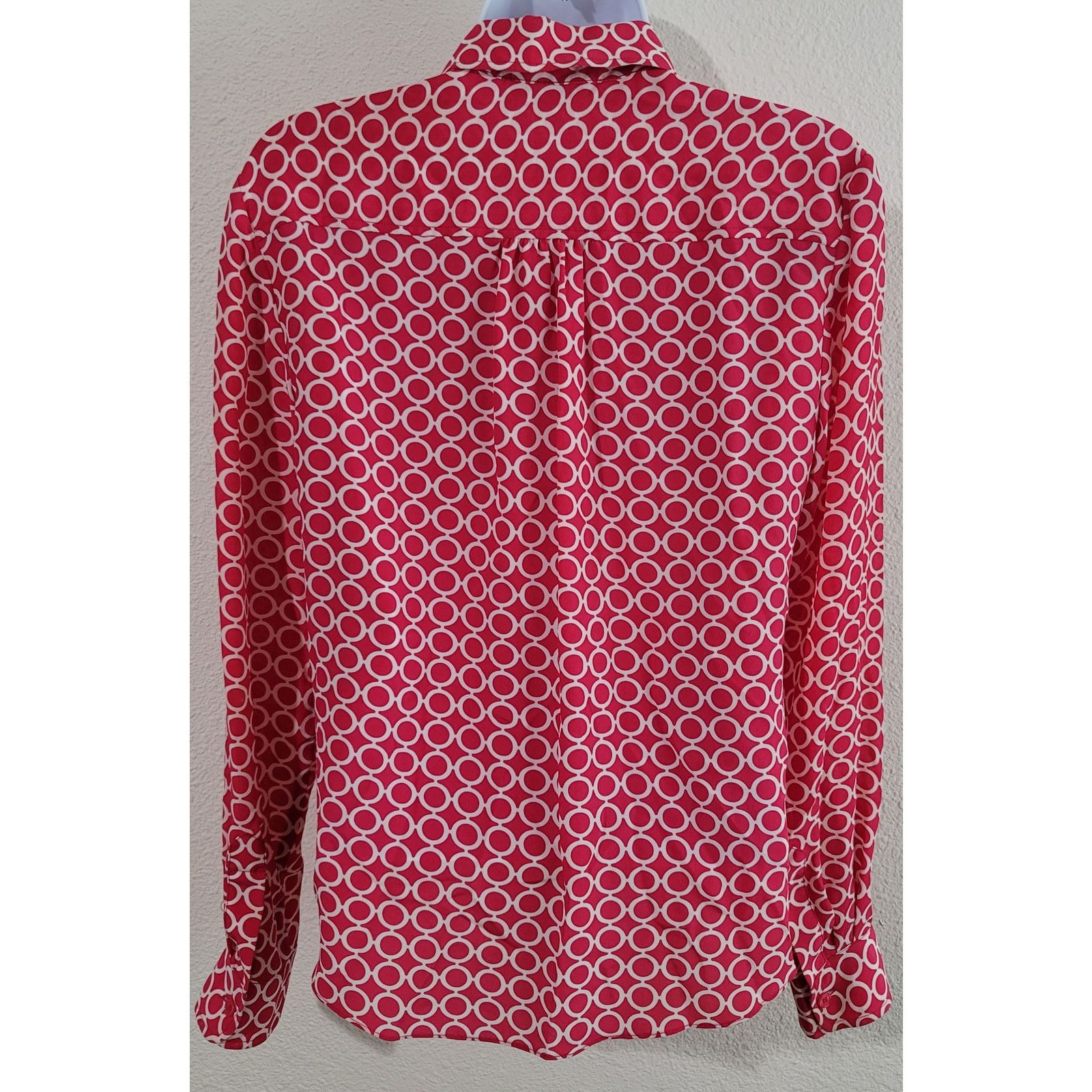 Other Scilla By Dora Landa Red White Circles Print Button Top PS Size S / US 4 / IT 40 - 3 Thumbnail