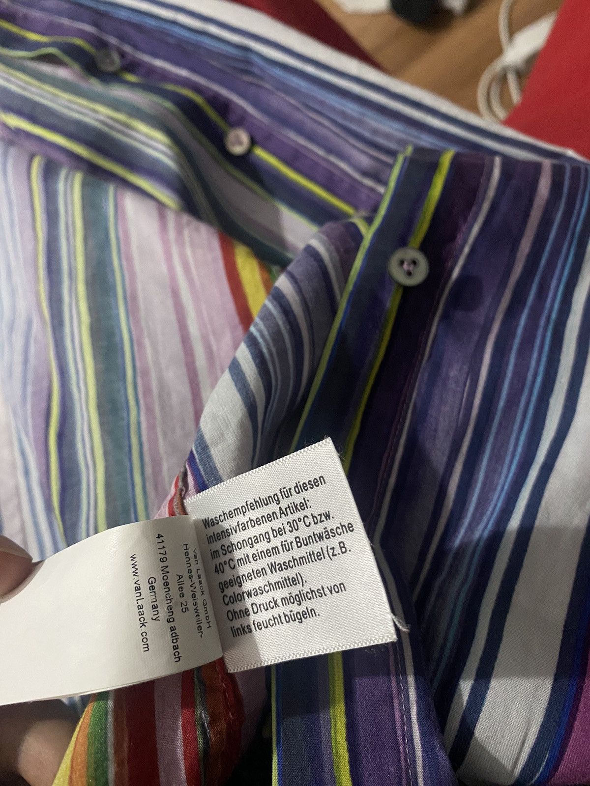 Designer × Van Van Laack Embroidered Logo Striped Abstract Shirt y2k luxury Size M / US 6-8 / IT 42-44 - 15 Thumbnail