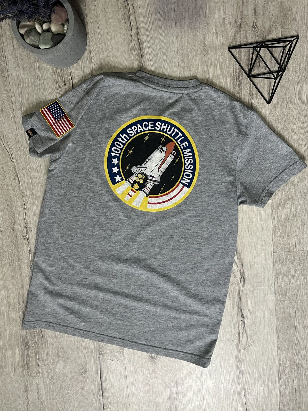 Alpha Industries × Vintage Rare Shirt Alpha Industries NASA 100th Space Shuttle mission Size US S / EU 44-46 / 1 - 11 Thumbnail
