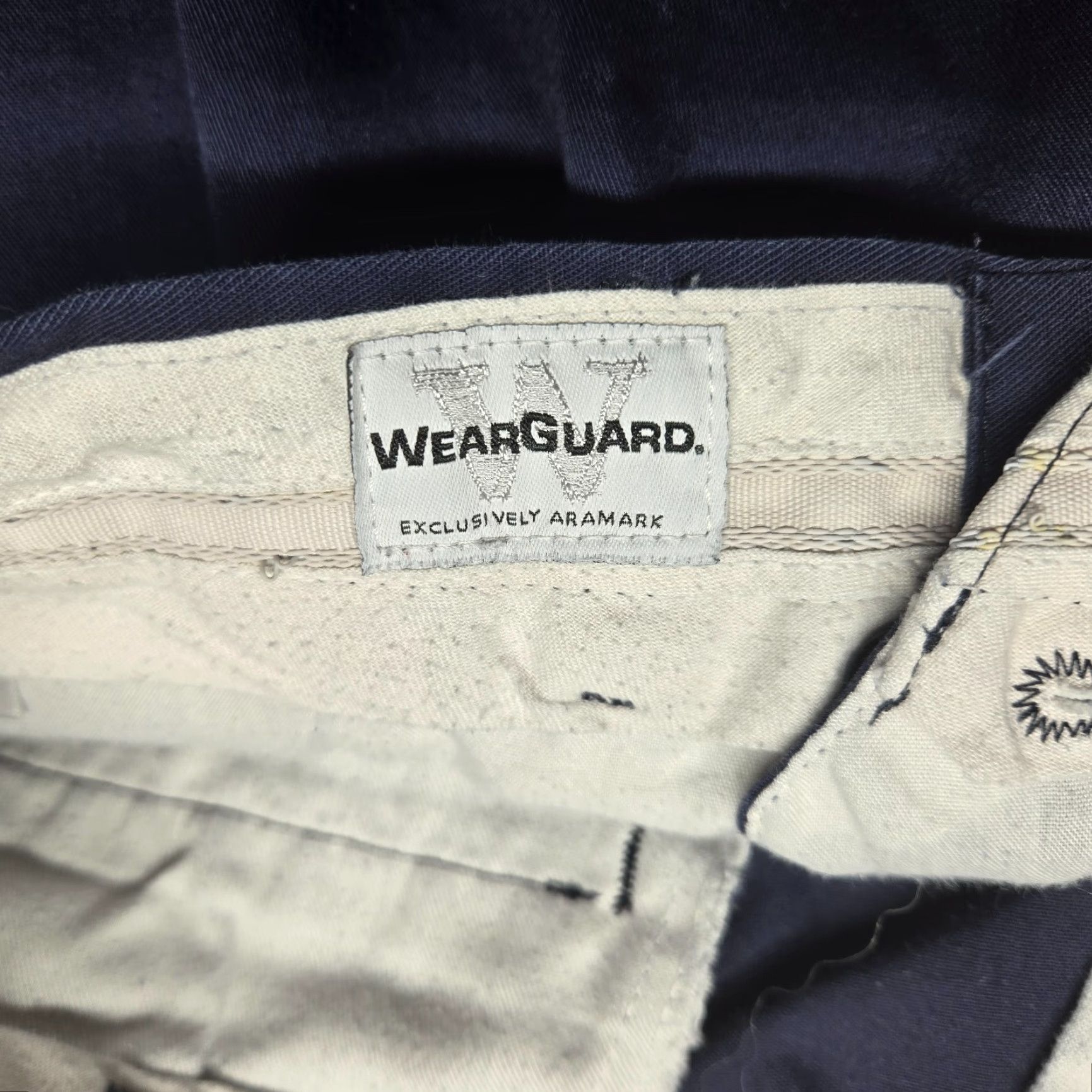 Vintage WearGard Cargo Shorts Blue Solid Workwear Front Pockets Adult Men's 36W 36 in Waist 36 Canvas Cotton Polyester Pockets Slas... Size US 36 / EU 52 - 2 Thumbnail