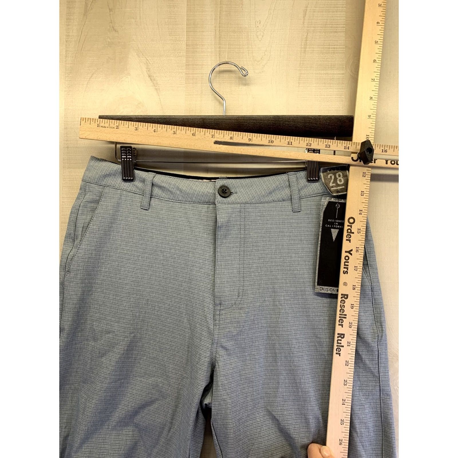 Vintage Division Mens Huxley Blue Chino Flex Board Shorts Mens Size 28-NWT-7234 Size US 28 / EU 44 - 6 Thumbnail