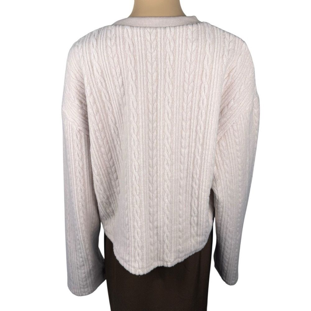 Zara NWT Zara Cable Crop Super Soft Beige Sweater Size L Size L / US 10 / IT 46 - 9 Thumbnail