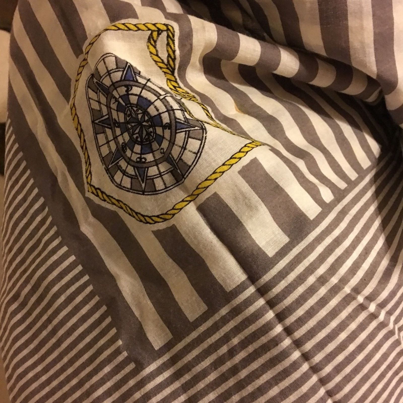 Other Nautical detail stripe neck scarf 30”x30” Size ONE SIZE - 2 Thumbnail